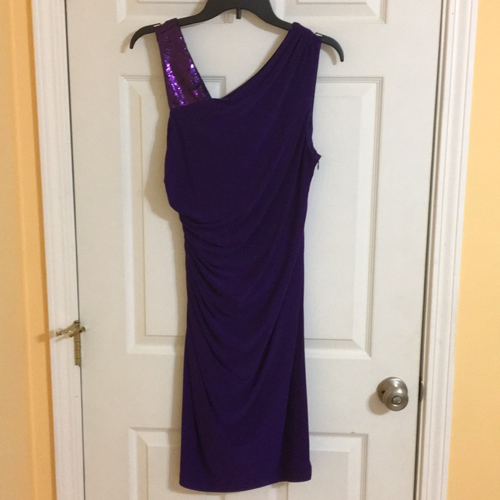 Purple cocktail dress